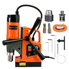 Magnetic Drill 1450W 12500N Mag Drill Press 1.6" Boring Diameter 780RPM 2 Bits