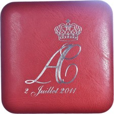 [#1065061] Monaco, 10 Euro, mariage princier, 2011, BE, MS, Silver, Gadoury:MC 2