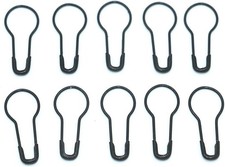 1000Pcs Metal Black Safety Pins/Gourd Pin/Bulb Pin for Clothing Crafting