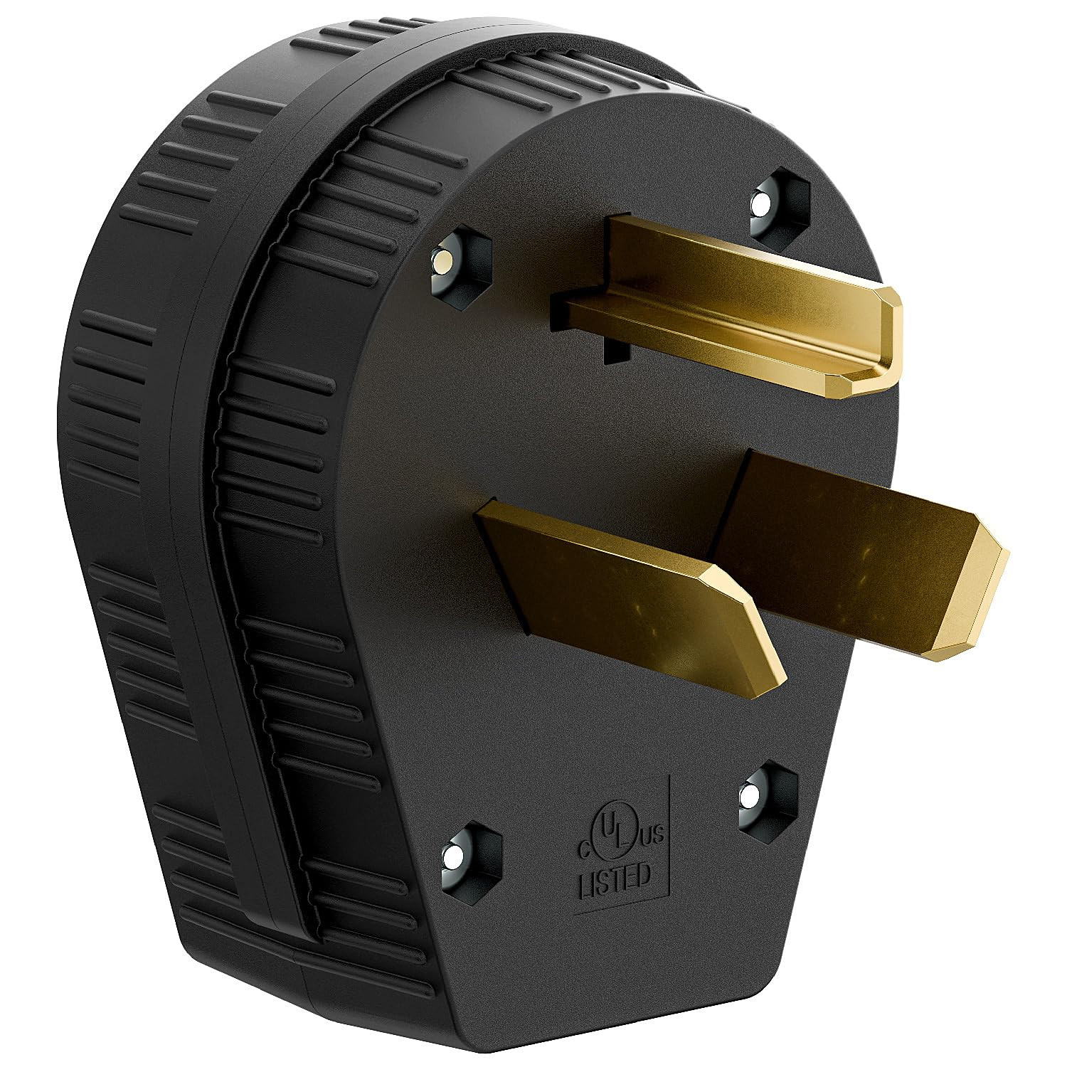 30Amp 3-Prong Dryer Plug - Nema 10-30P, 30 Amp, 125/250 Volt Angle Plug, 3 Pole