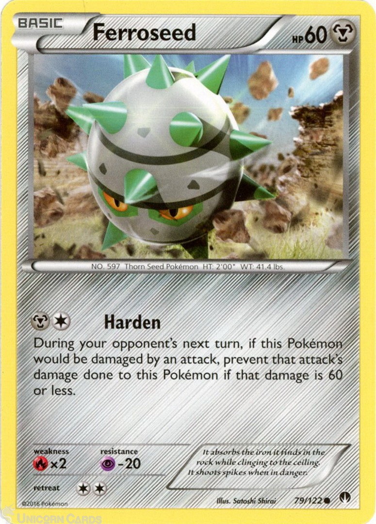 Ferroseed 79/122 : Common Mint/Near Mint Pokemon Card : XY09: BREAKPoint