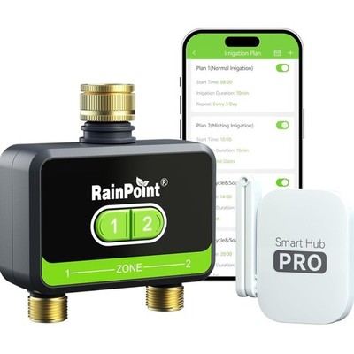 Bewässerungscomputer WLAN 2 Ausgänge Gartenbewässerung App Steuerung 116 psi