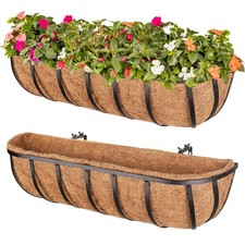 Best Legigo 2 Pack 24 Inch Window Boxes Railing Planter Box with Coconut Liner