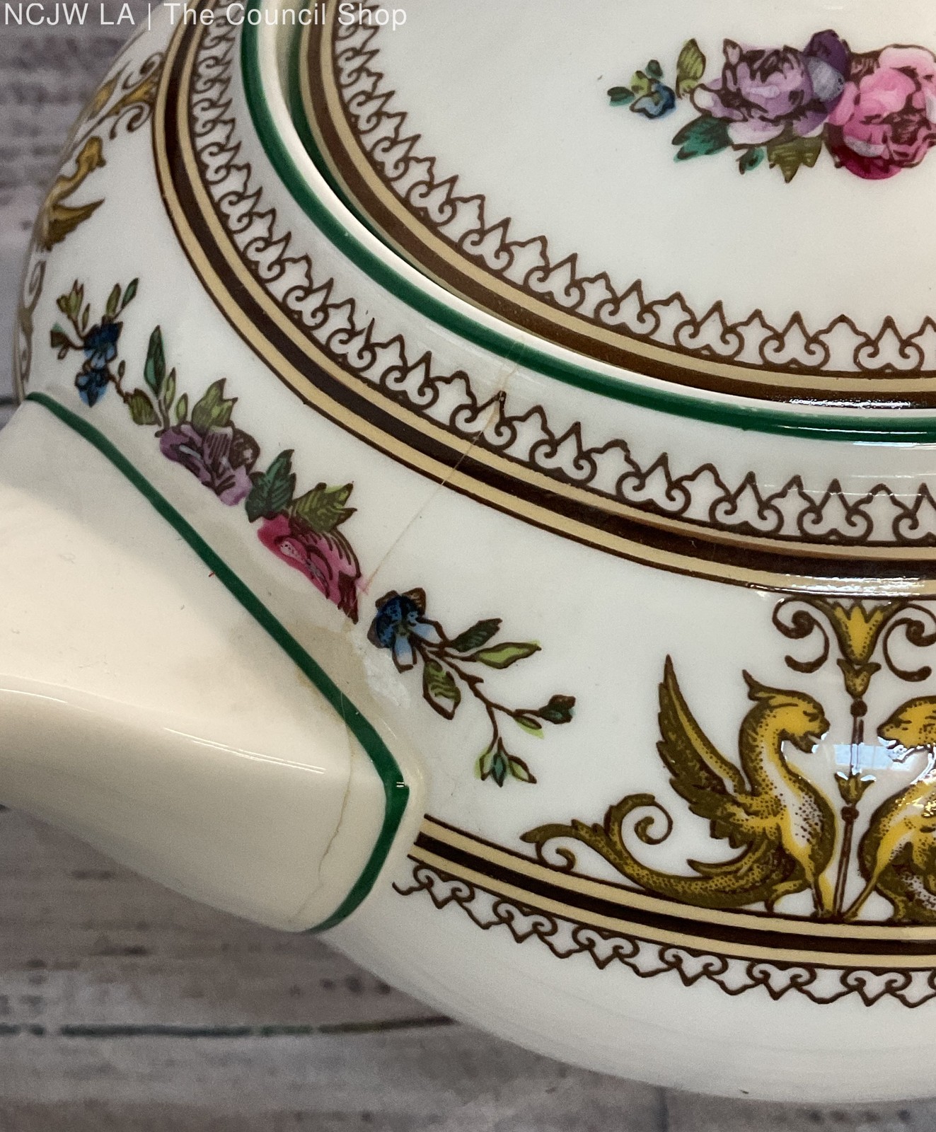 Wedgwood Columbia Bone China Floral Teapot Multicolor