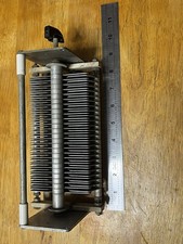 large Vintage Johnson variable air capacitor 50-670 pf, dimensions: 11  x4.5  x4  