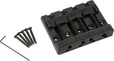 Genuine Fender BLACK HIMASS Block Logo High-Mass Bass Bridge w/Brass Saddles