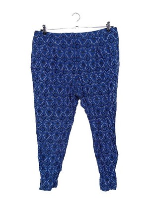 TAIFUN Stoffhose Damen Hose Gr. DE 48 blau Casual-Look