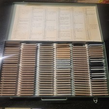    Logan Metal Deluxe Slide File Box 150 Slots 2 X 2 35MM W/ 400 Slides