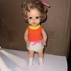 Vintage 1967 Mattel 11" Baby Small Walk Doll Untested TLC Original Outfit