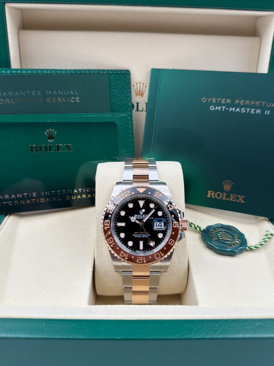 Rolex GMT Master II Rootbeer Two Tone Bracelet 126711CHNR Box