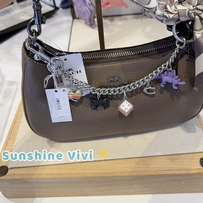 NWT Coach Motif Chain Bag Charm In Silver/Multi CZ633（no bag） | eBay