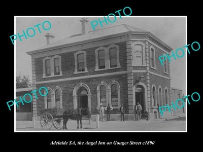 Adelaide Sa The Angel Inn Hotel On Gouger St c1890 Old Large Historic Photo