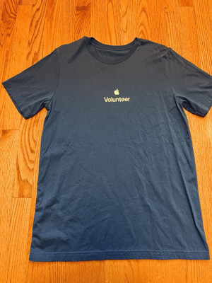 APPLE Employee Only T-SHIRT Black Medium tee logo MD Charity