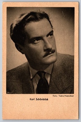 Karl Schonbock German Film Actor Portrait Ross Verlag Tobis Haenchen Postcard