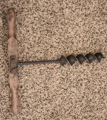 #ad #ad Antique P.S. amp; W. Co. Hand Auger Drill Barn amp; Fencing Tool with 2quot; Bit $48.96