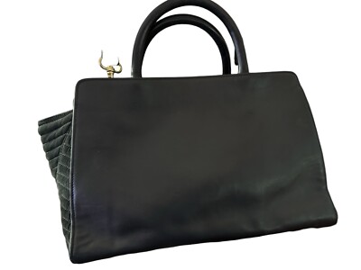 Z Spoke Zac Posen Black Medium Detachable Leather Double Z Spoke Zac Posen Black Medium Detachable Leather Double