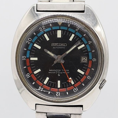 SEIKO 61 NAVIGATOR TIMER 6117-6410 Watch Band 7.09inch Rare 