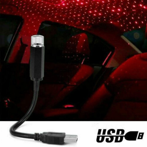 2-Unidades Proyector De Luz Nocturna Estrellas USB Lámpara Para Techo Coche Casa - Picture 6 of 9