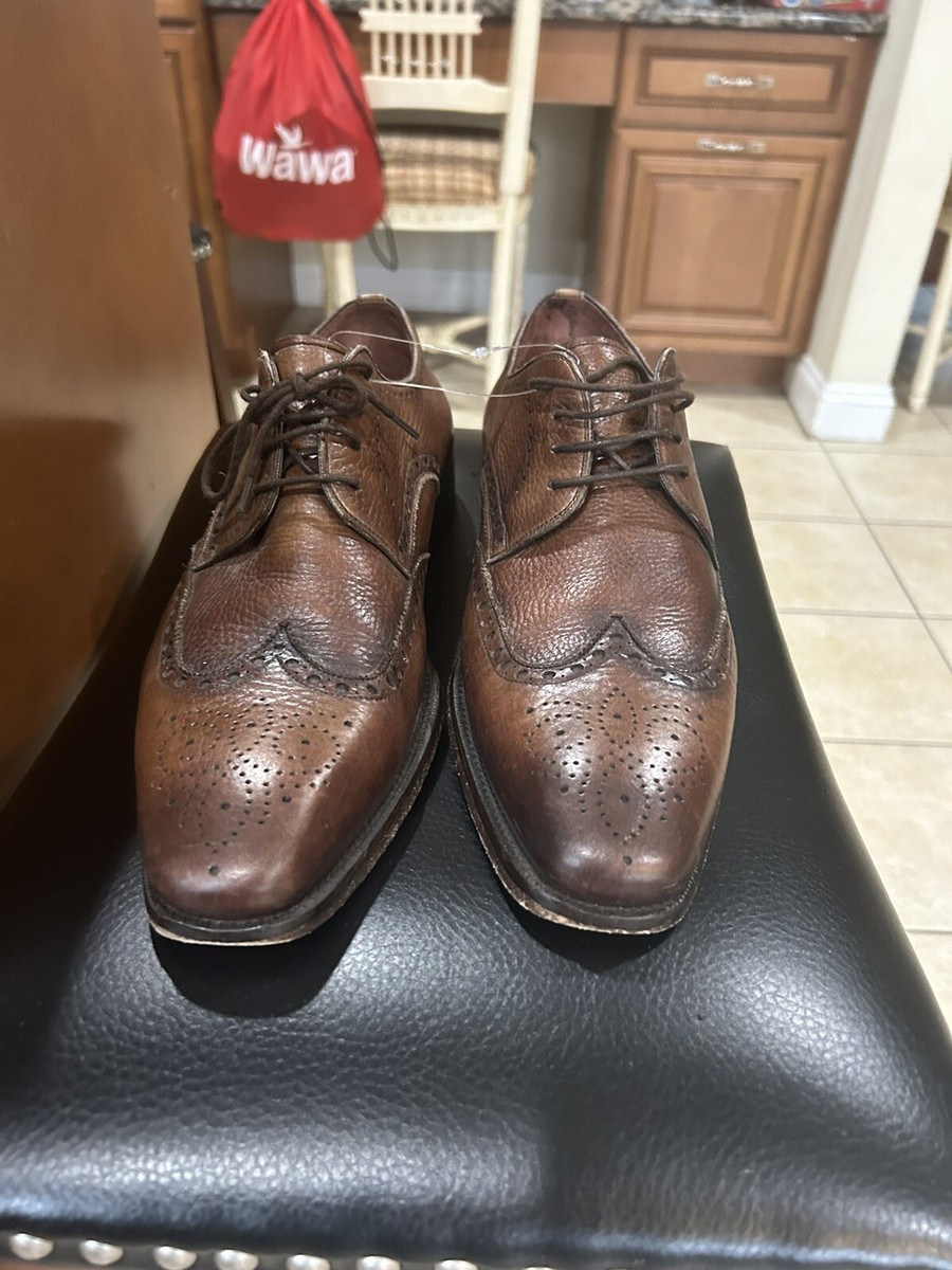 Magnanni Mens Size 10M Brown Leather Wingtip Oxford Dress  display picture 1