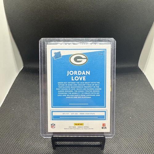 2020 Panini Donruss - Rated Rookie Canvas #304 Jordan Love (RC) COME NUOVO *Pc&a* - Foto 2 di 2