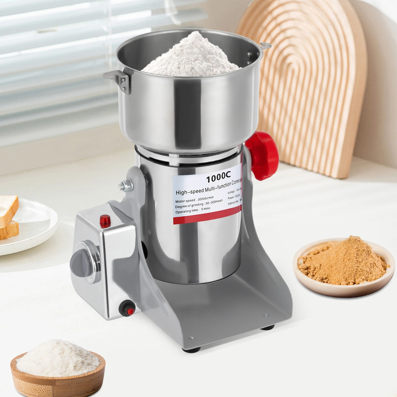 1000g Electric Grain Grinder Spice Mills Commercial Superfine Powder Pulverizer