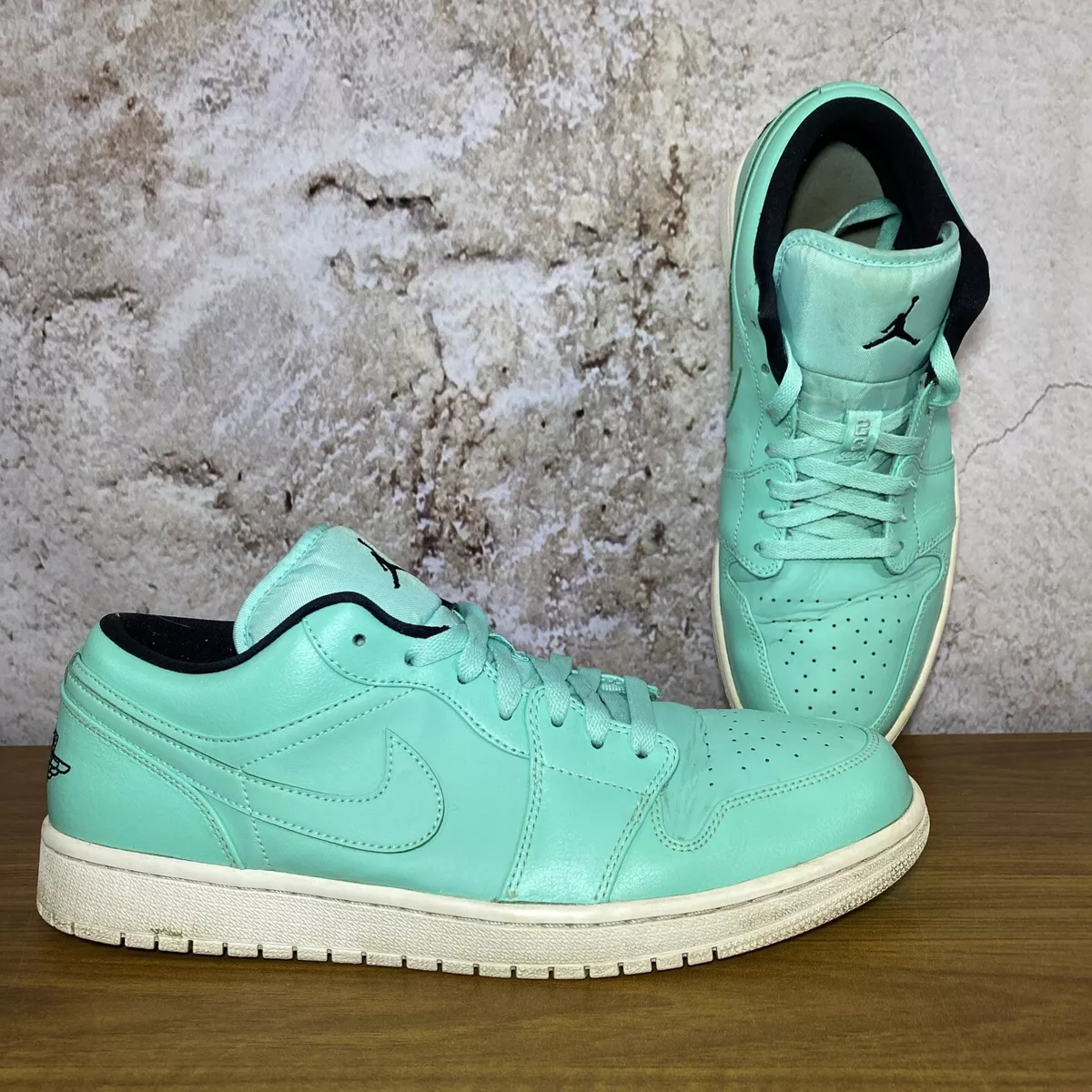 Size 11.5 - Air Jordan 1 Retro Low Hyper Turquoise 553558-304 Blue H3 | eBay