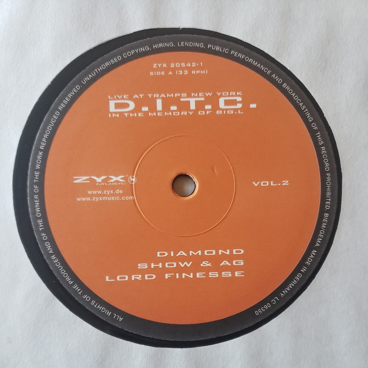 洋楽 Limited Edition Lord Finesse 10Inch DITC D.I.T.C. featuring Diamond, Show & AG, Lord Finesse | In