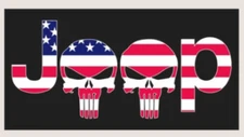 12 Pack Jeep Punisher USA Bumper Stickers