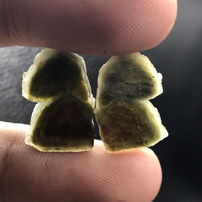 13,8 Karat | Turmalinscheiben groß | Schmetterling wie Paar | am besten für Schmuck/Anhänger