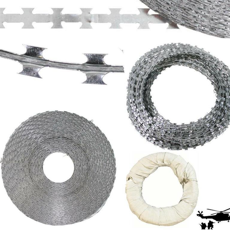 Thumbnail - Bundeswehr Sperrdraht Verzinkt Bw Stacheldraht Natodraht Klingendraht