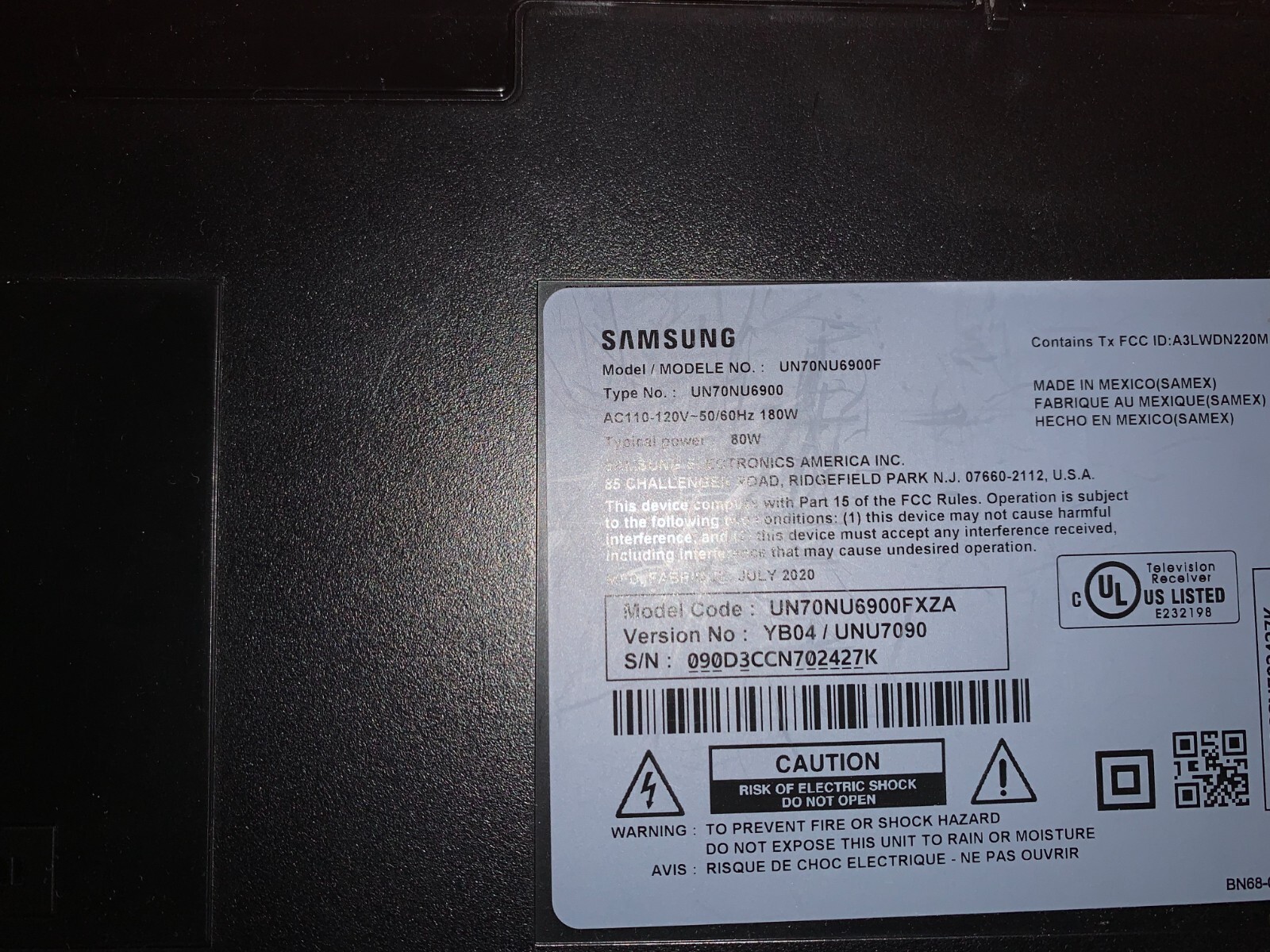 SAMSUNG UN70NU6900FXZA 70 INCH Smart 4K UHD TV eBay