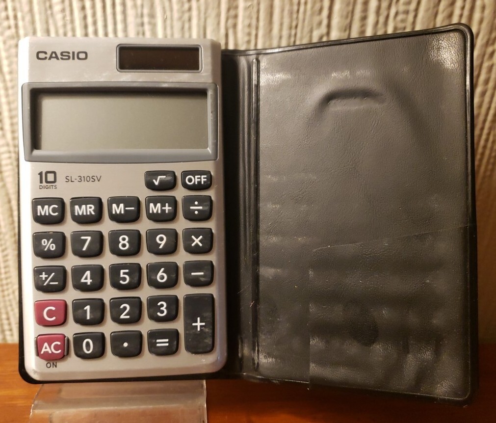 CASIO Calculatrice de poche SL-300 VERA, solaire / à pile