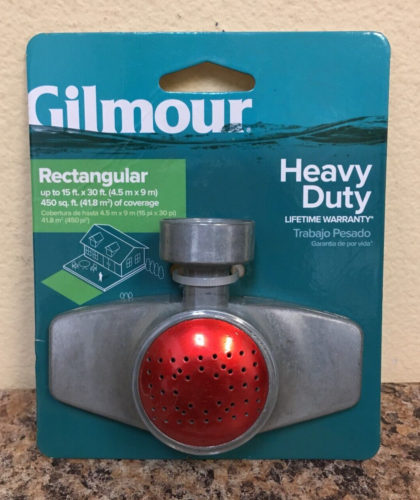 Gilmour 887603-1001 Red Rectangular Pattern Metal Stationary Spot Sprinkler