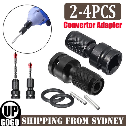 Chuck Change Socket Adapter For Impact Wrench 1/2inch Drive to 1/4inch Hex Drill
