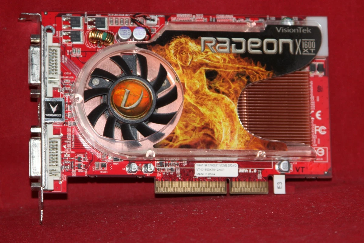 VisionTek ATI Radeon X1600 XT 512MB 128Bit DDR2 AGP Graphics Card. VTK 40005
