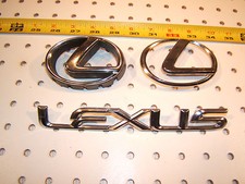 Lexus Gs300 1995 Chrome Plated Front Hood Rear Plastic Oem 3 Emblems Not Gold