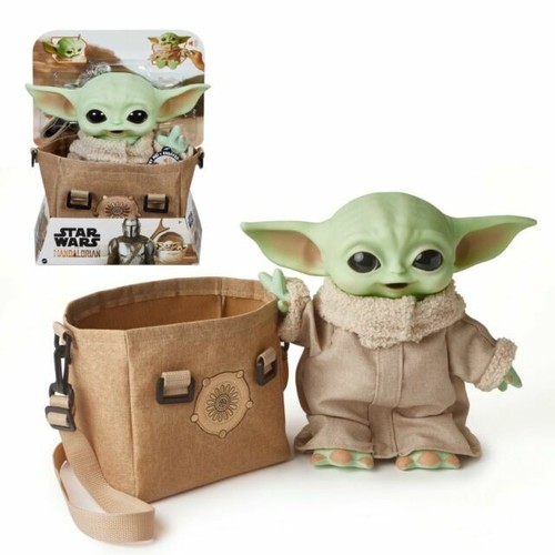 STAR WARS mandalorianisches Baby Yoda DAS KIND MIT KLÄNGEN UND TRAGETASCHE Grogu - Bild 1 von 1