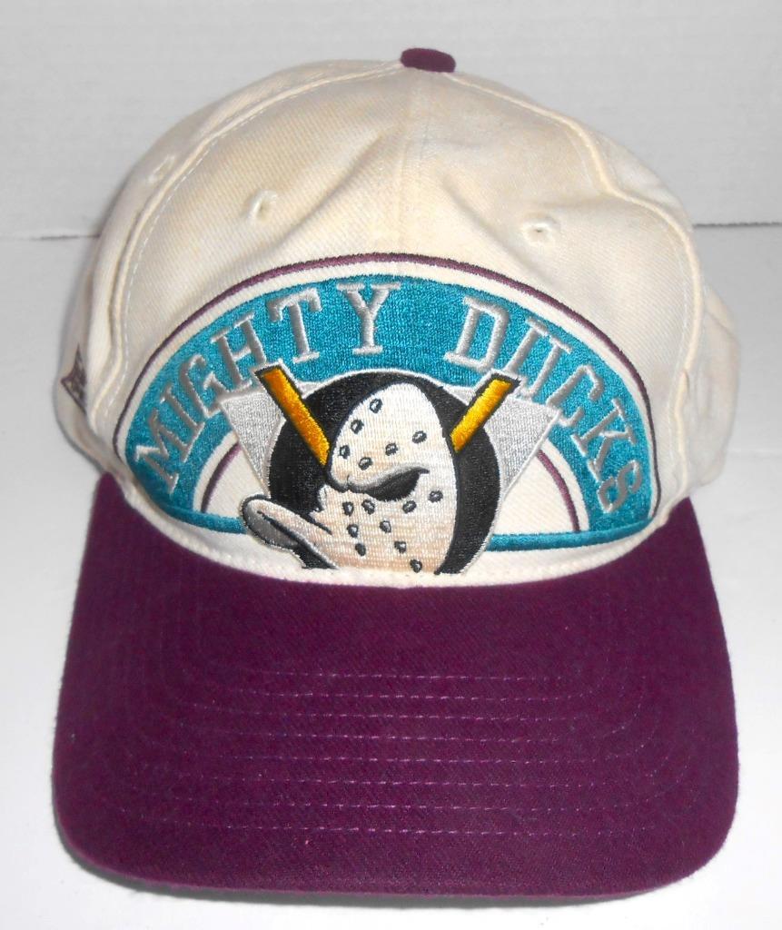 Vintage 90's NHL Anaheim Mighty Ducks Apex One Snapback Hat OG Retro B65
