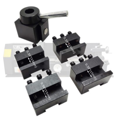 0.59'' Wedge Type Tool Post Holder for WM180V/210V Metal Lathe 5PCS