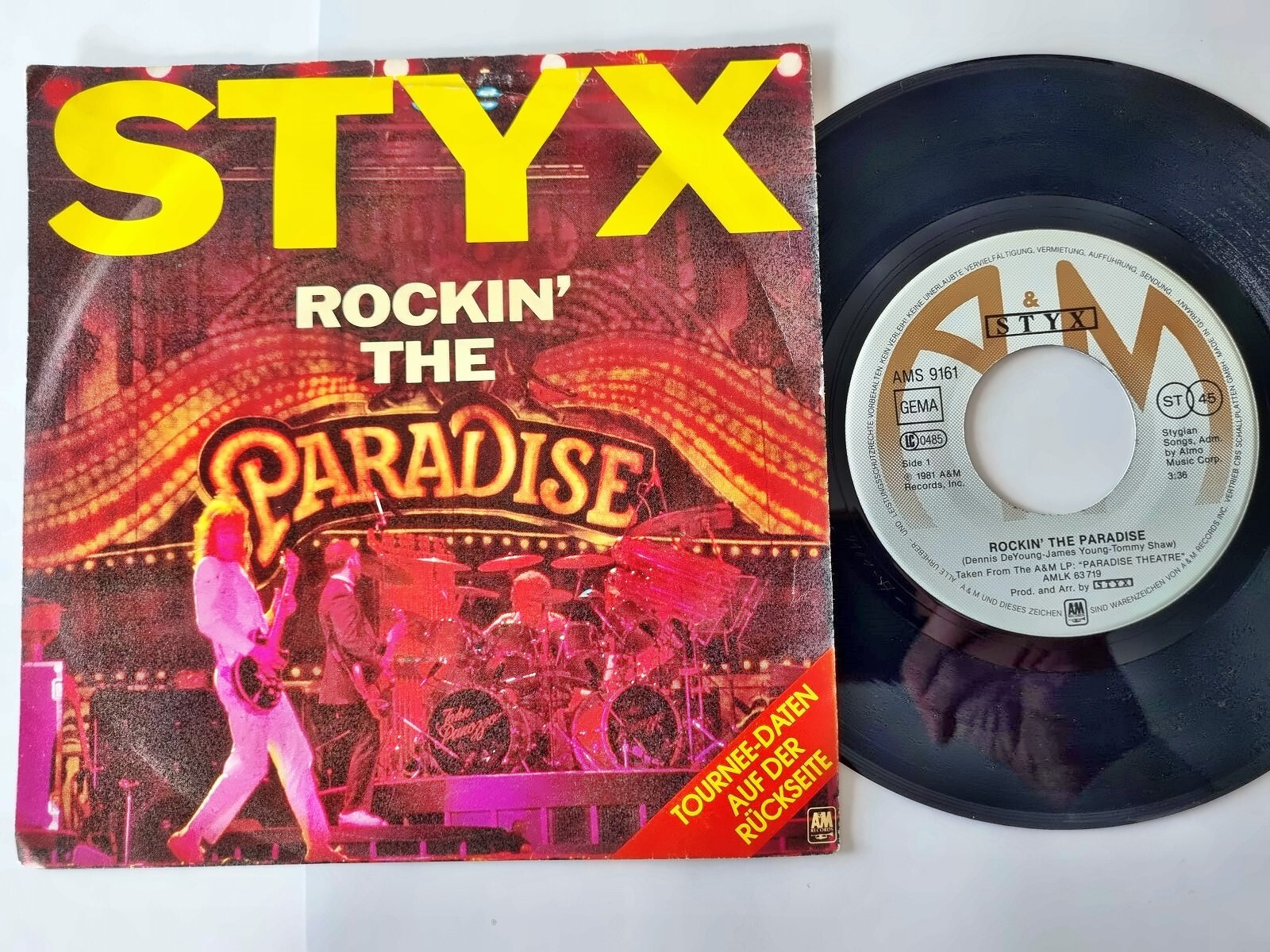 Styx - Rockin' the paradise 7'' Vinyl Holland