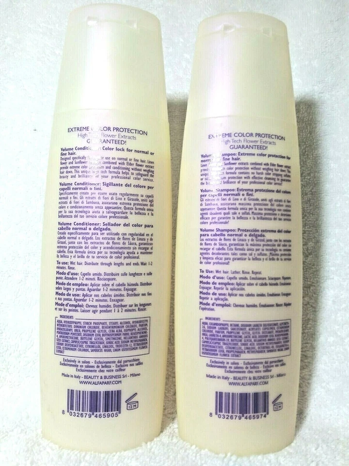 Alfaparf Splendore Di Fiori Di Lino Volume Shampoo+Conditioner 8.45oz (4 Units) - Image 2 of 2