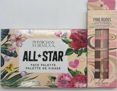 2PC Pacifica Pink Nudes Eye Shadow & All Star Face Palette SET ~ FAST SHIPPING