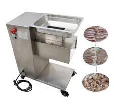 110V QE 10mm Commercial Meat Slicer Cutting Machine Stainless Steel 500kg/h