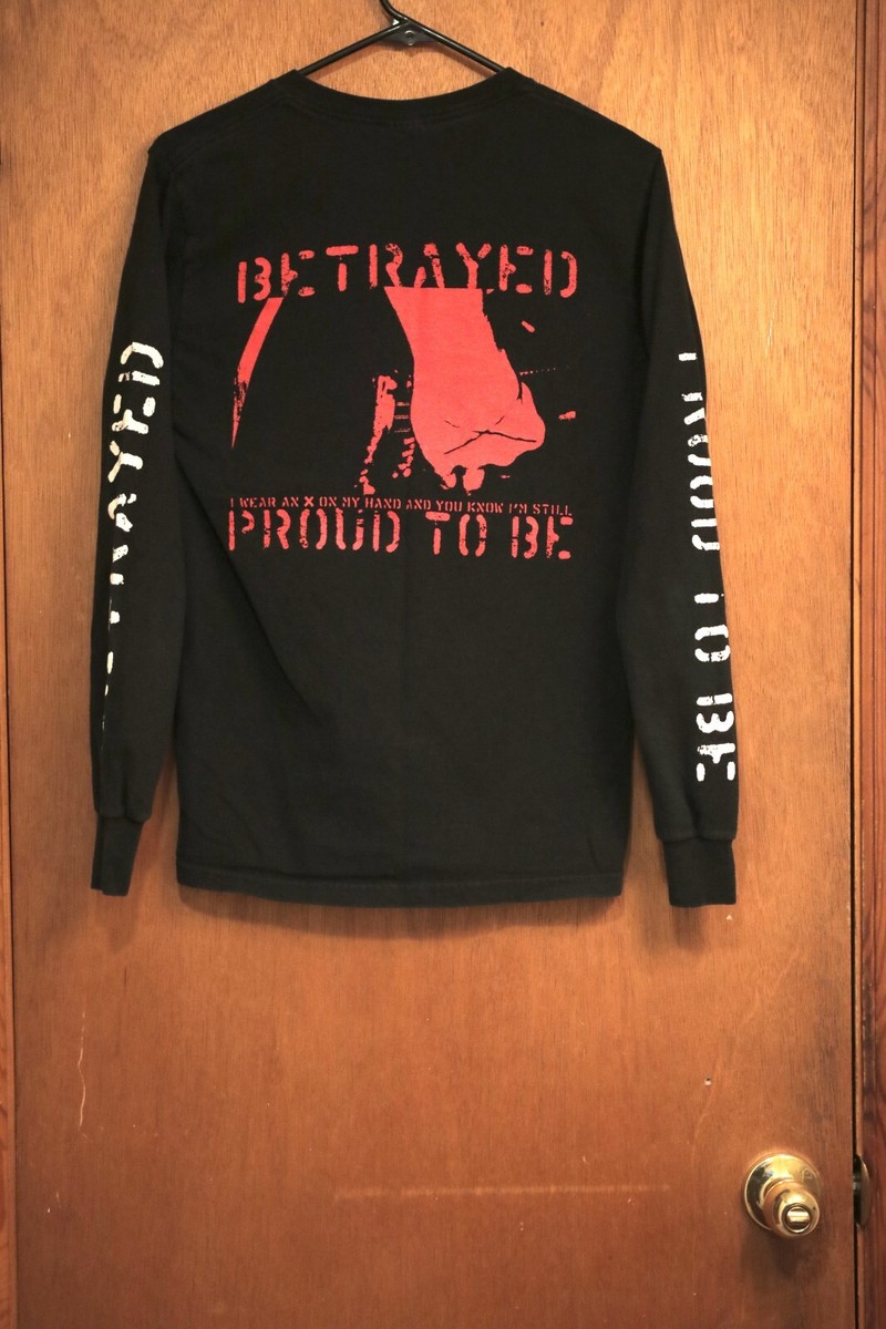 y2k①Nirvana“band broken“boro longt-shirt BETRAYED longsleeve original band t shirt rock hardcore punk metal