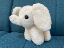 Peluche Doudou ÉLÉPHANT Blanc - Nounours? Boulgom? - Made in France