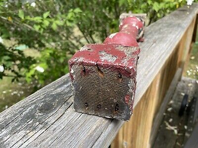 Buy Antique Architectural Salvage Chippy Red Painted Wooden Spindle Baluster