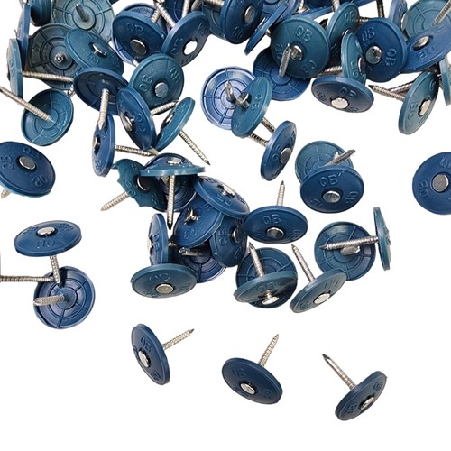 2000 Pack Round Plastic Cap Nail 1 Inch Roofing Nails Galvanized Tar Paper Na... - Picture 3 of 3