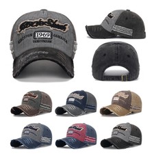 Unisex Retro Letter Embroidery Baseball Cap Cotton Hip Hop Streetwear Sun Ha