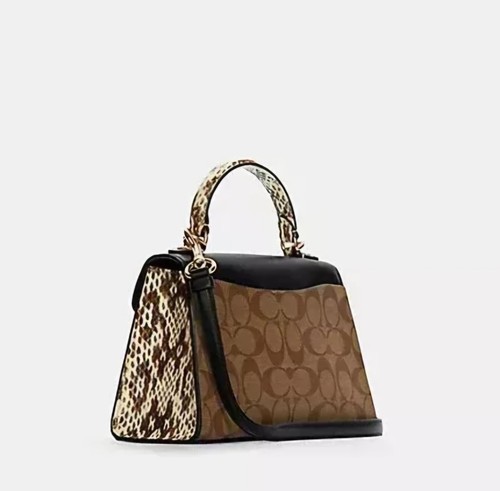 Coach C1325 Pfeffer Schulranzen in Signature Canvas khaki schwarz multi - Bild 4 von 5