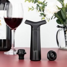 Wein-Vakuumpumpe mit 2 Verschluss-Stopfen zum konservieren mit Datumsmarkierung